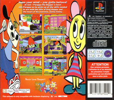 Back cover for the UK version of the European release of
                      PaRappa 1